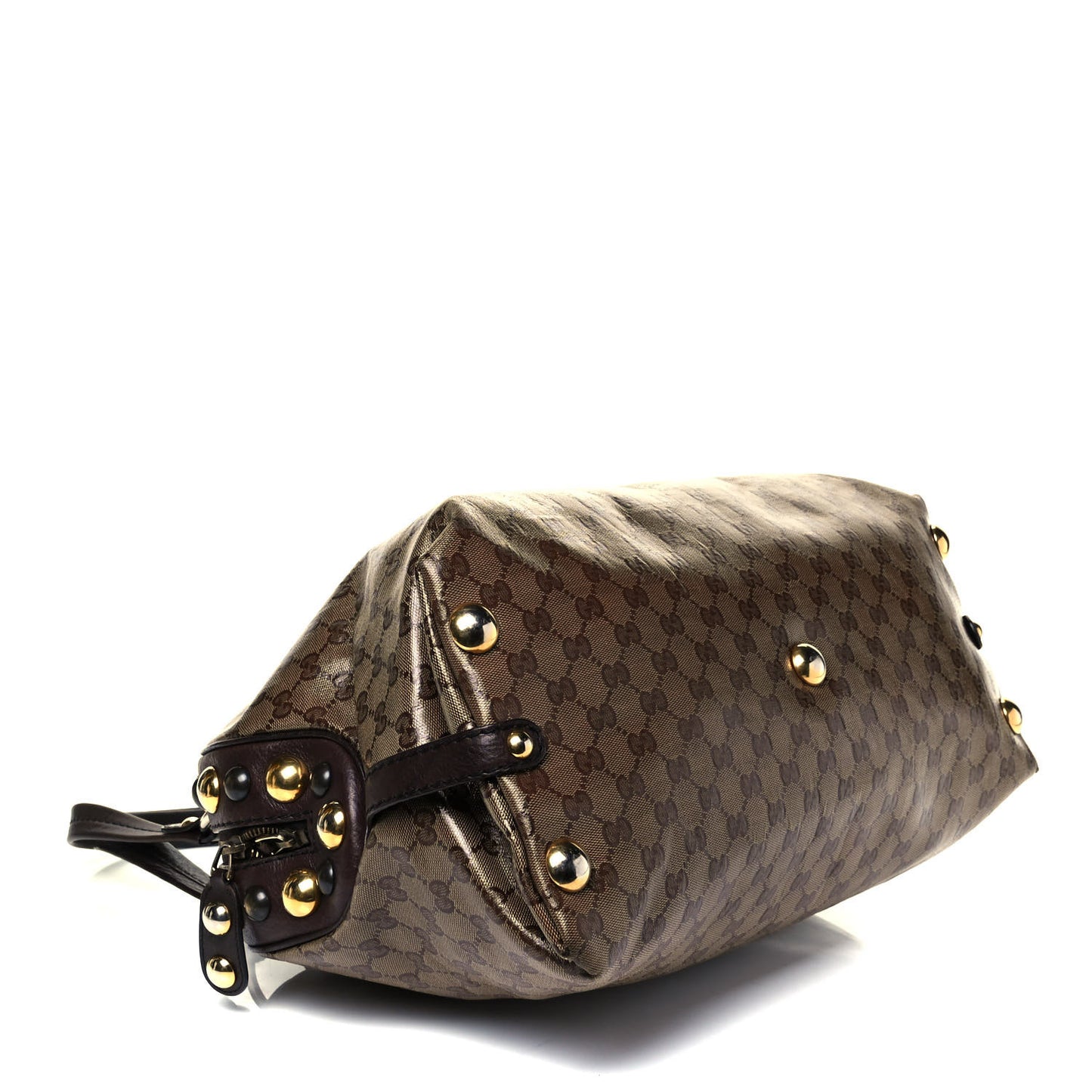 Crystal Monogram Large Babouska Dome Bag Brown
