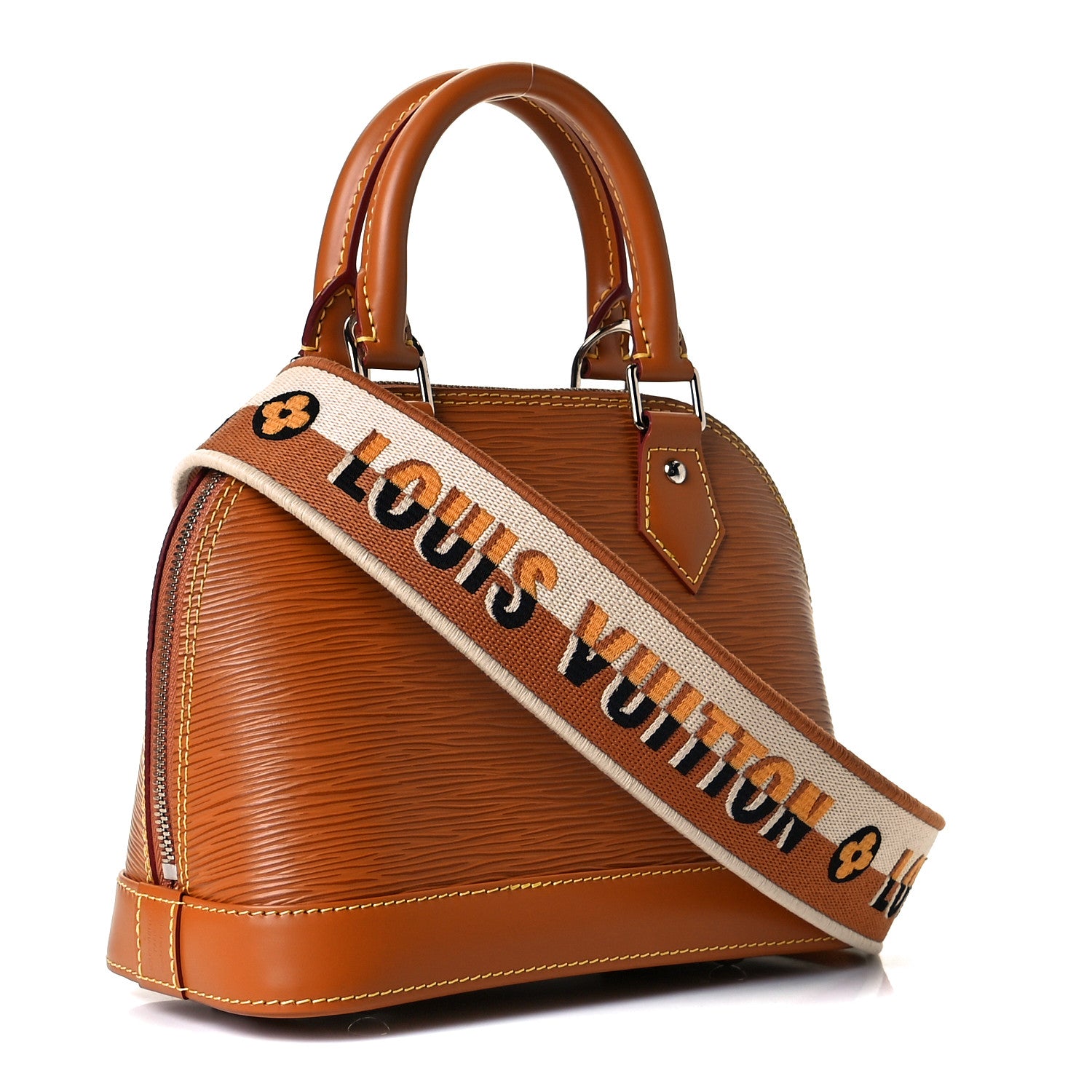 Louis Vuitton Epi Jacquard Alma BB Honey Gold 3 of 8
