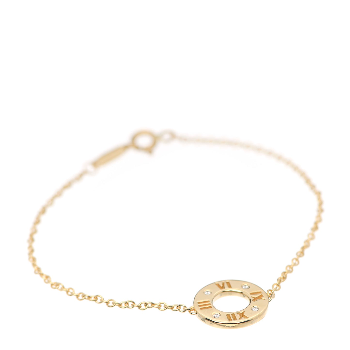18K Yellow Gold Diamond Atlas Pierced Bracelet
