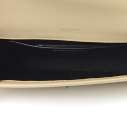 Saint Laurent Grain De Poudre Classic Monogram Cassandre Clutch Nude 5 of 9