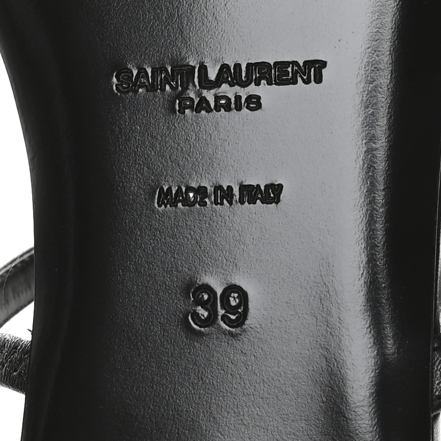 Calfskin Cassandra Monogram Sandals 39 Black