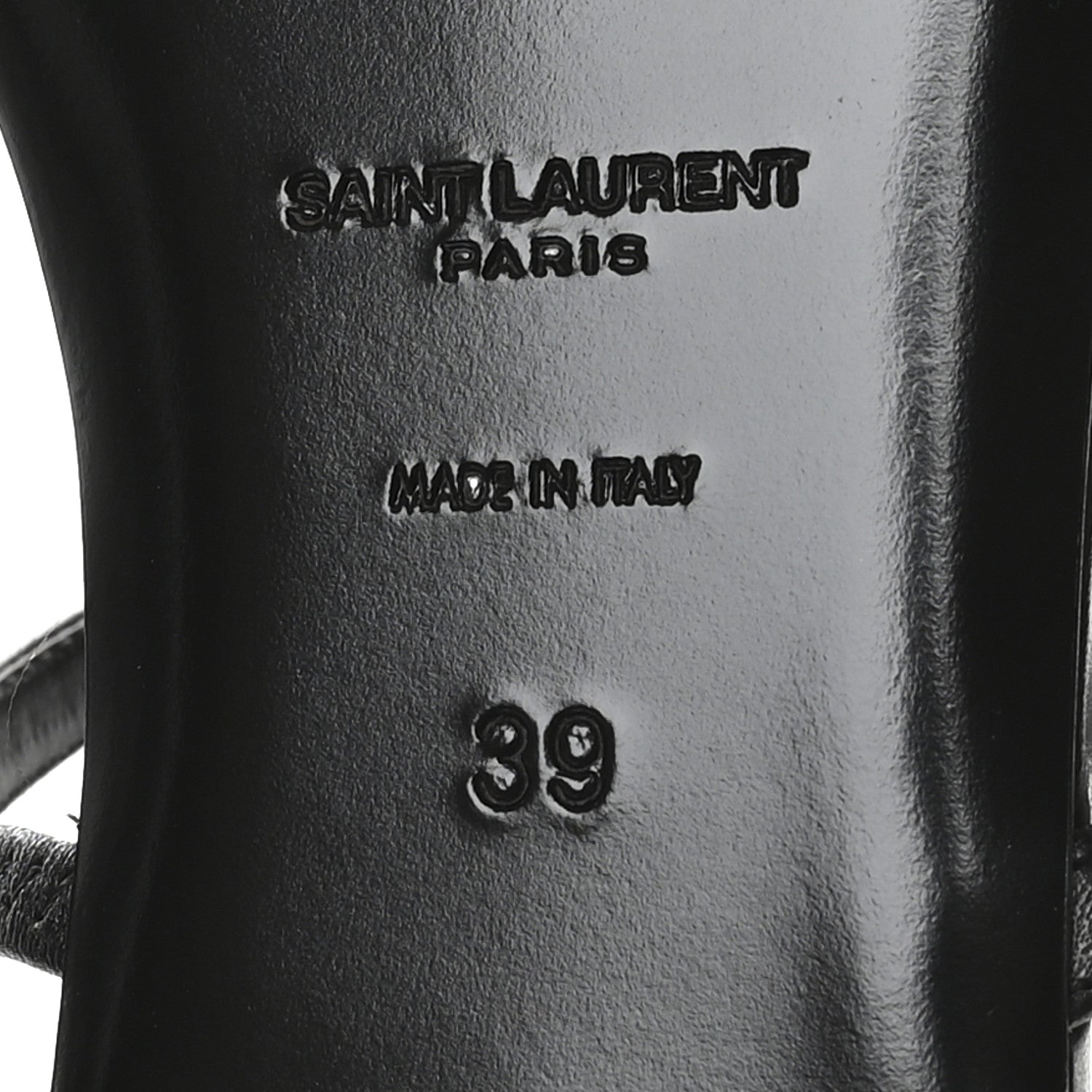 Saint Laurent Calfskin Cassandra Monogram Sandals 39 Black 7 of 9