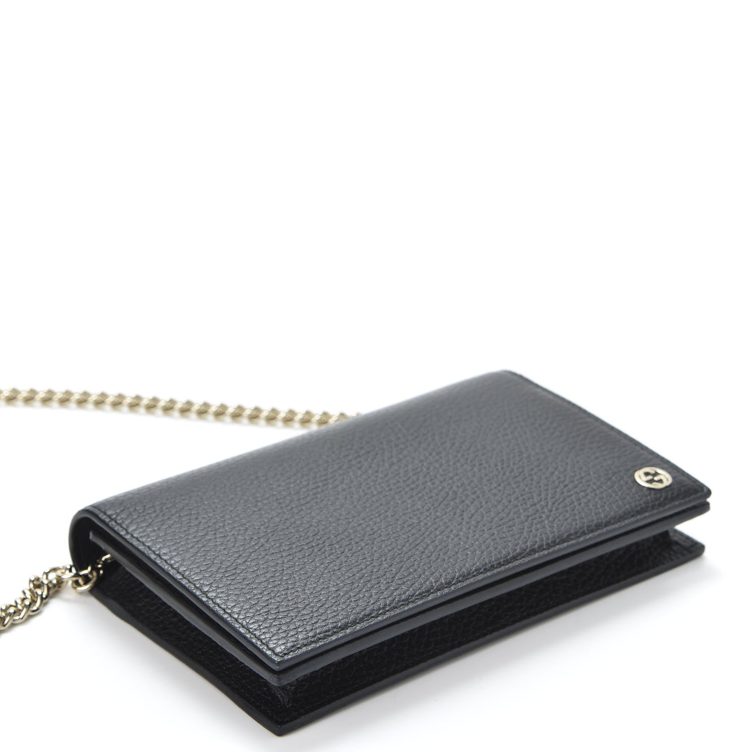 Gucci Dollar Calfskin Medium Betty Chain Wallet Black 3 of 10