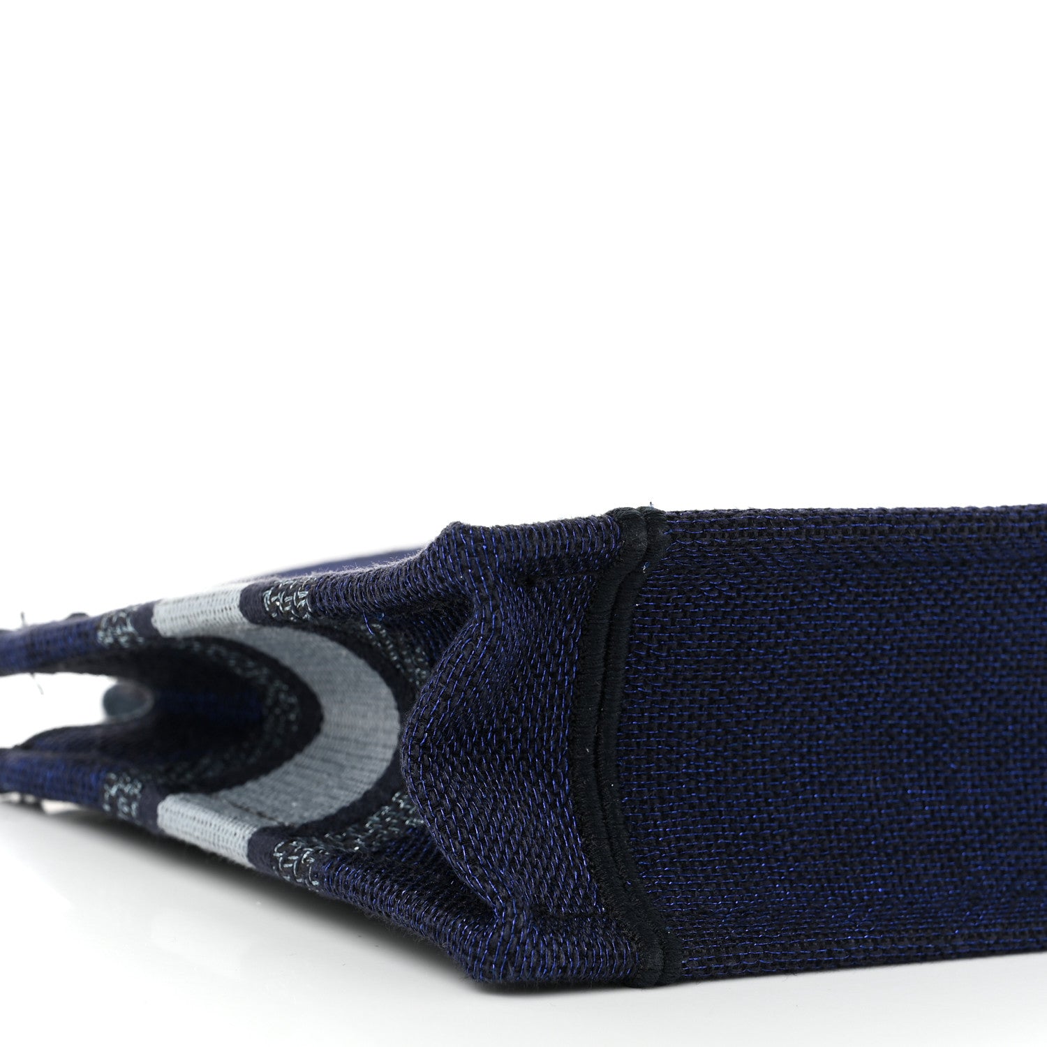 Christian Dior Canvas Embroidered Tie Dye Mini Book Tote Blue 9 of 11