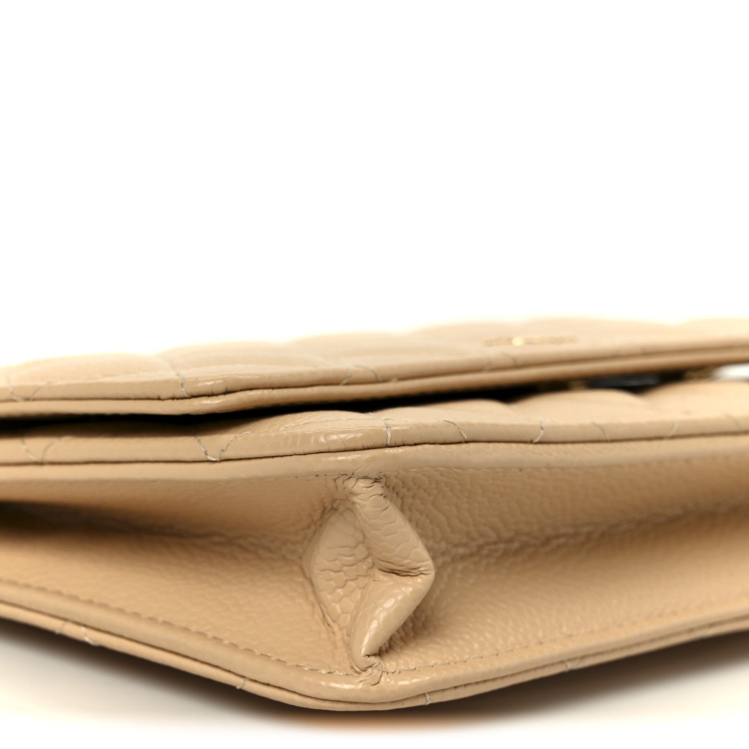 Chanel Caviar Quilted Wallet on Chain WOC Beige 10 of 11