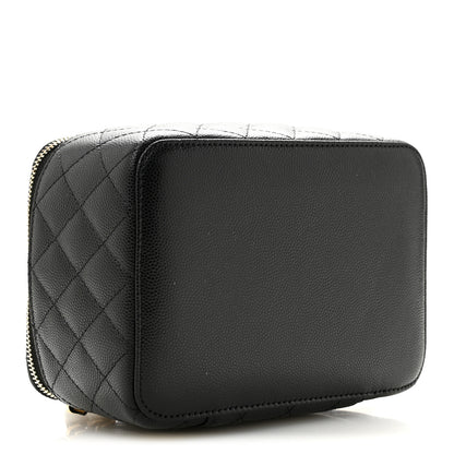 Chanel Caviar Quilted Top Handle Jewelry Case Black 4 of 9