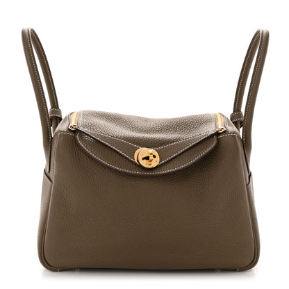 Hermes Taurillon Clemence Lindy 26 Etoupe 1 of 11