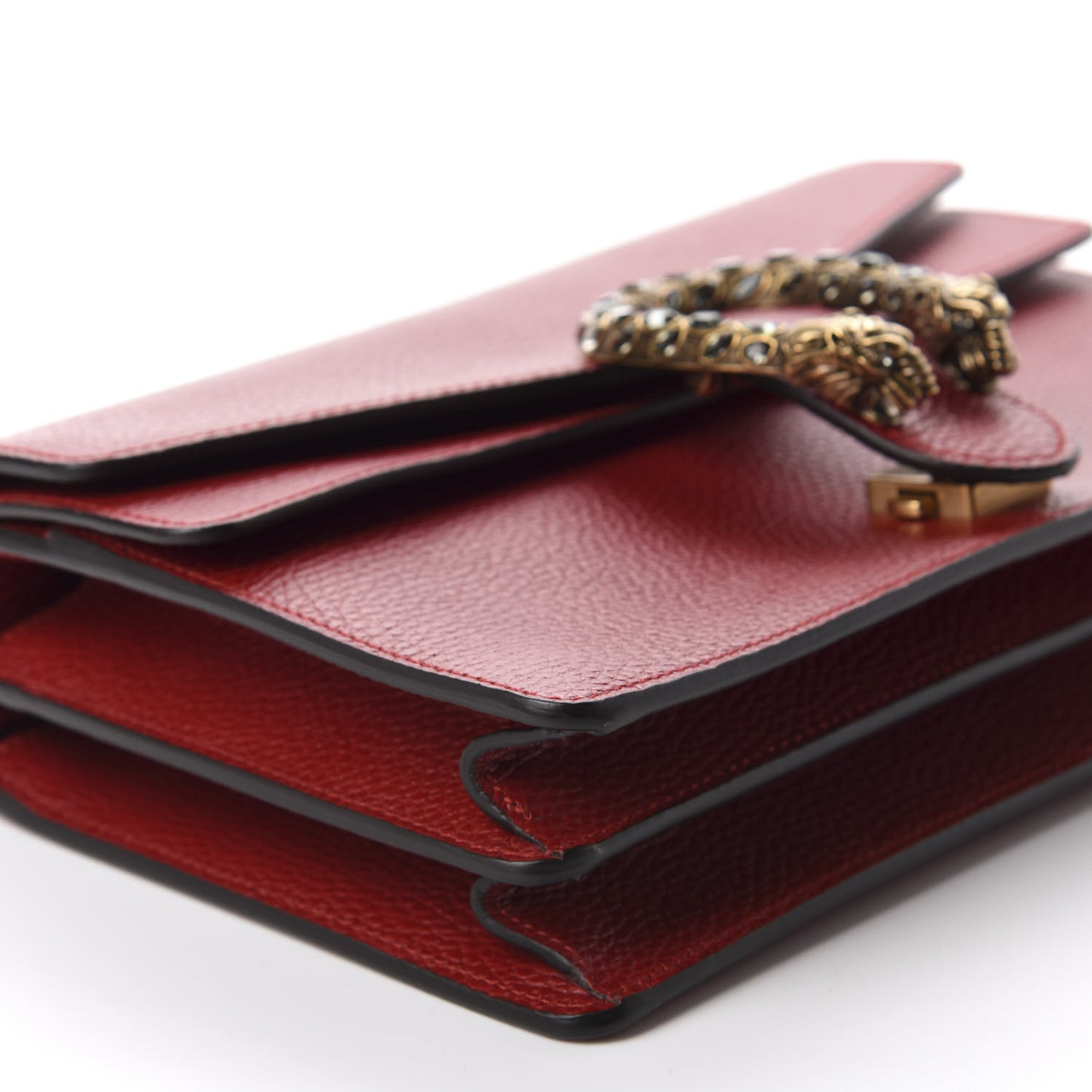 Dollar Calfskin Swarovski Crystal Small Dionysus Shoulder Bag Hibiscus Red