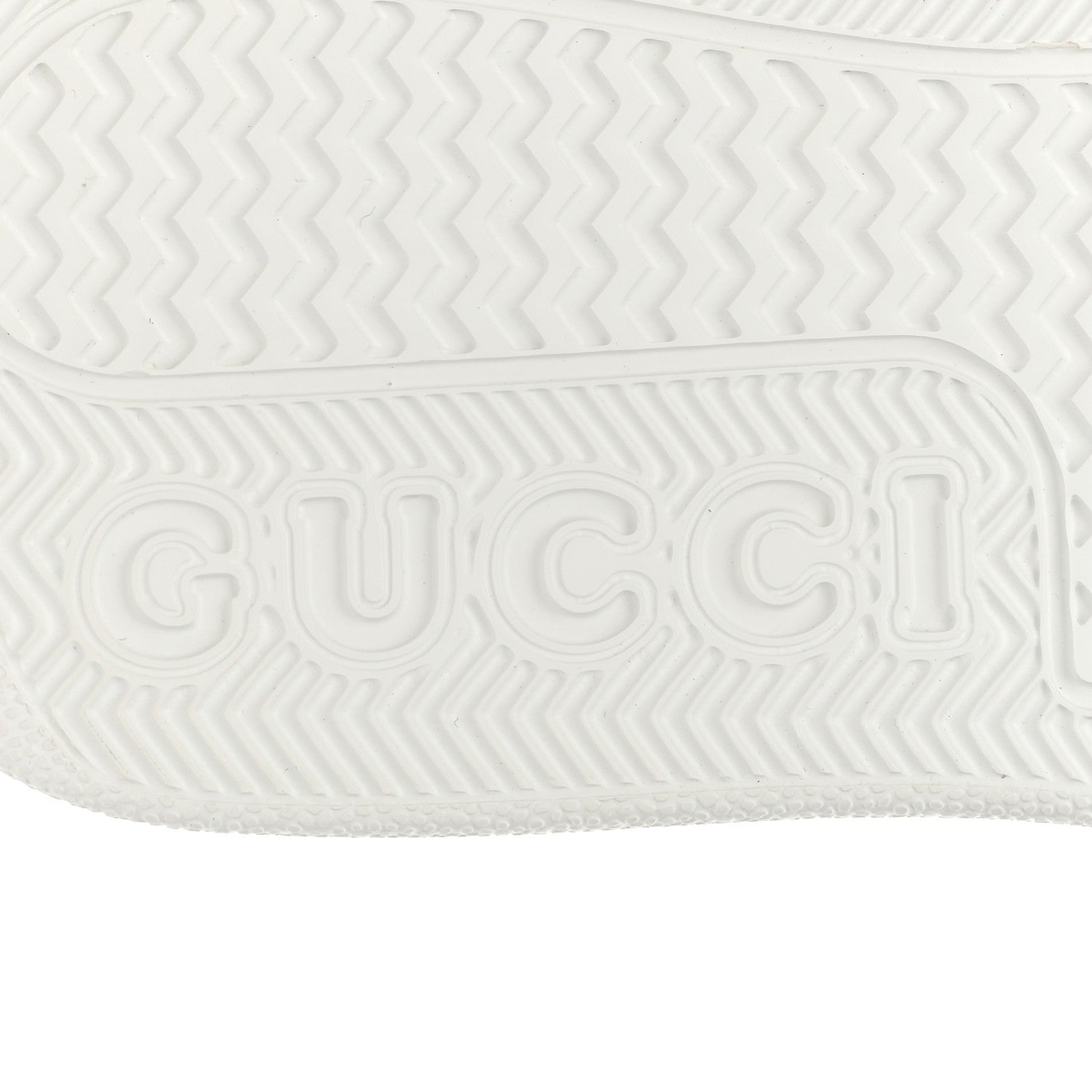 Gucci Calfskin Web Perforated Womens Platform 55mm Sneakers 37.5 White Bright Splash 7 of 10
