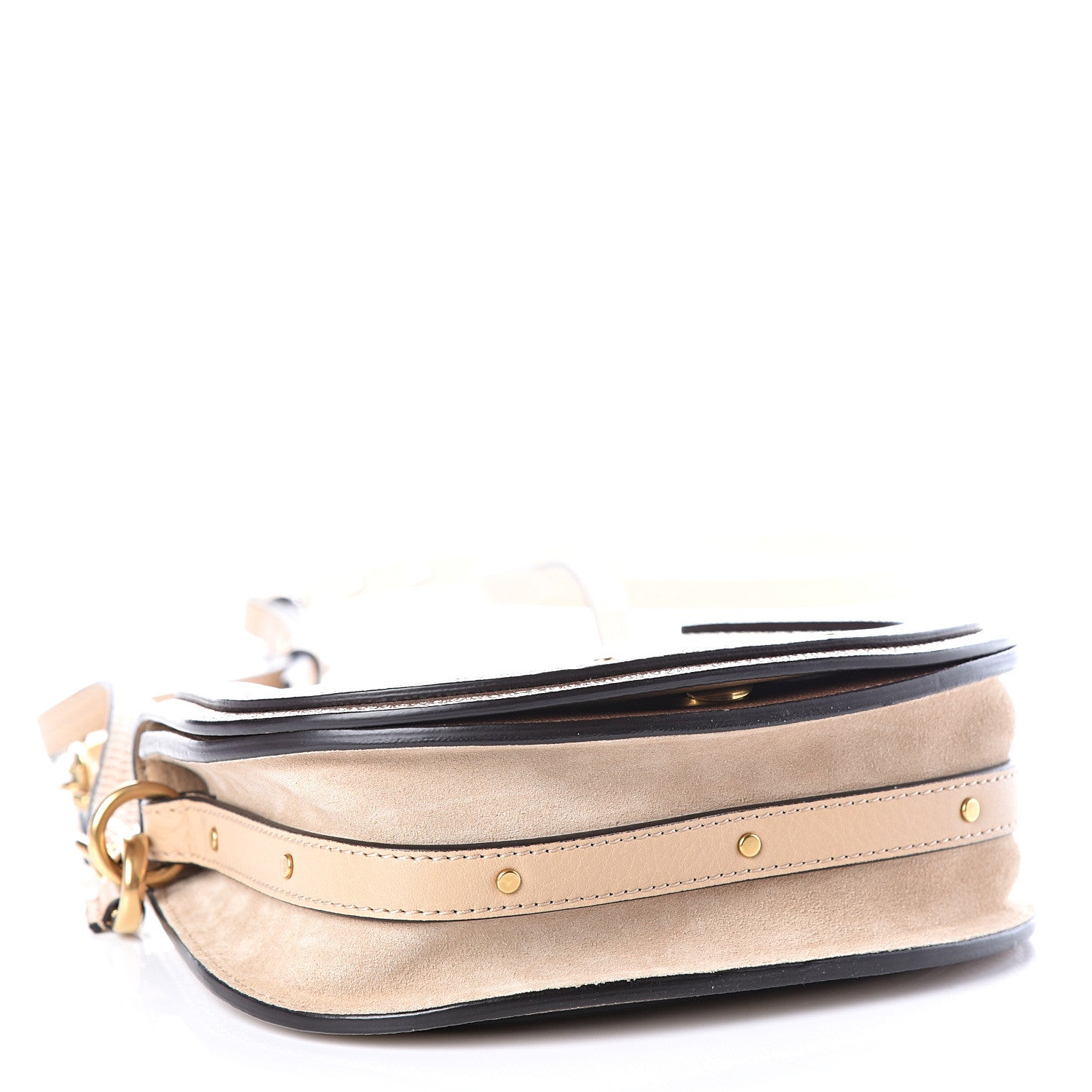 Chloe Metallic Calfskin Small Nile Bracelet Bag Gold 3 of 13