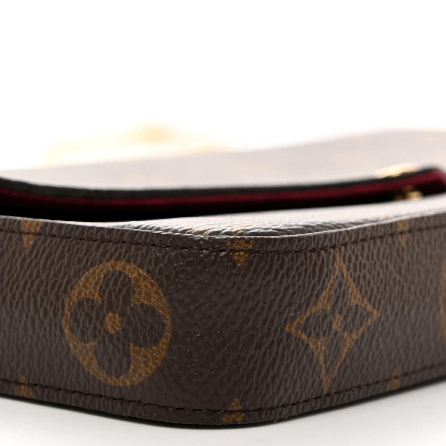 Monogram Pochette Felicie Chain Wallet Fuchsia