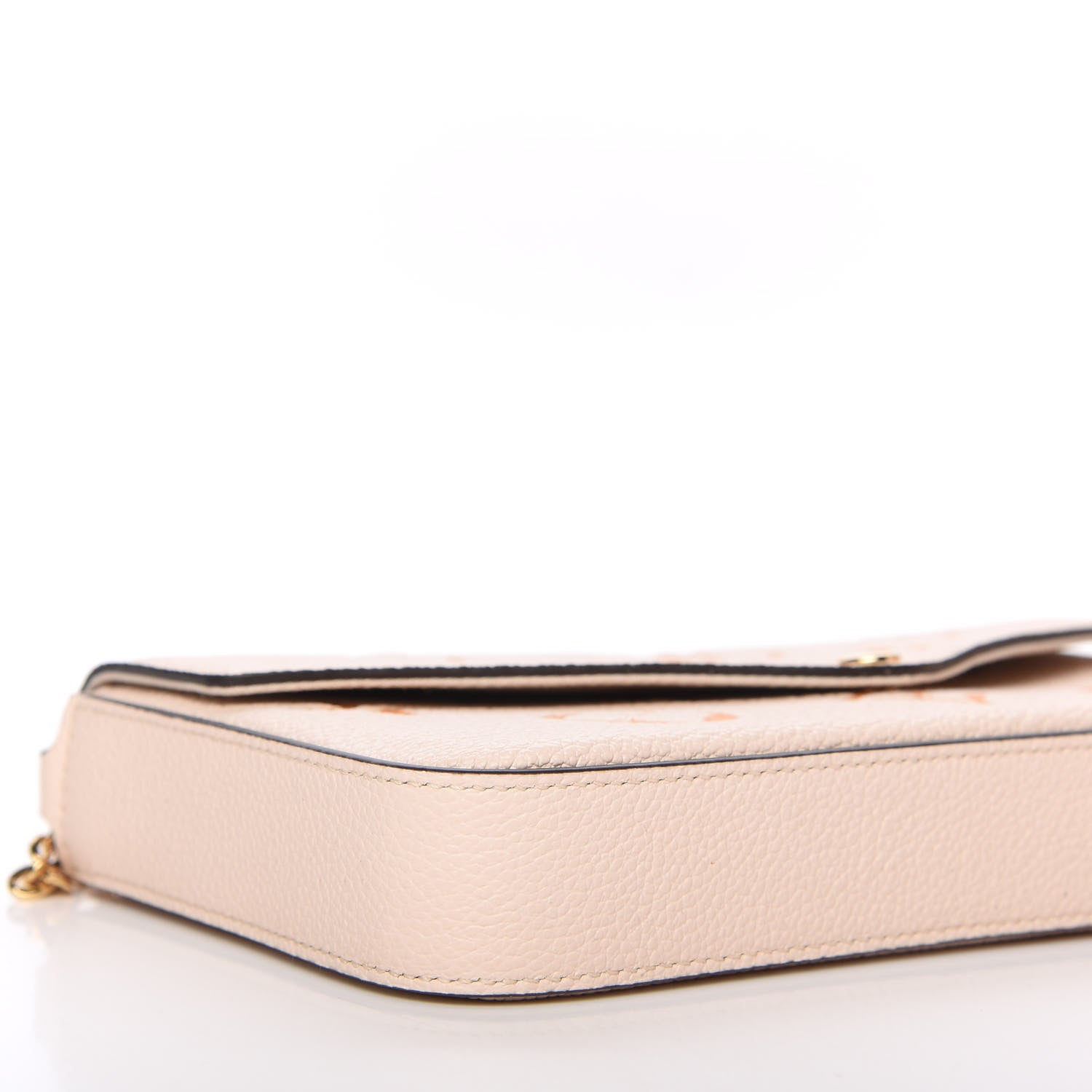Louis Vuitton Empreinte Monogram Giant By The Pool Felicie Pochette Chain Wallet Cream Saffron 7 of 11