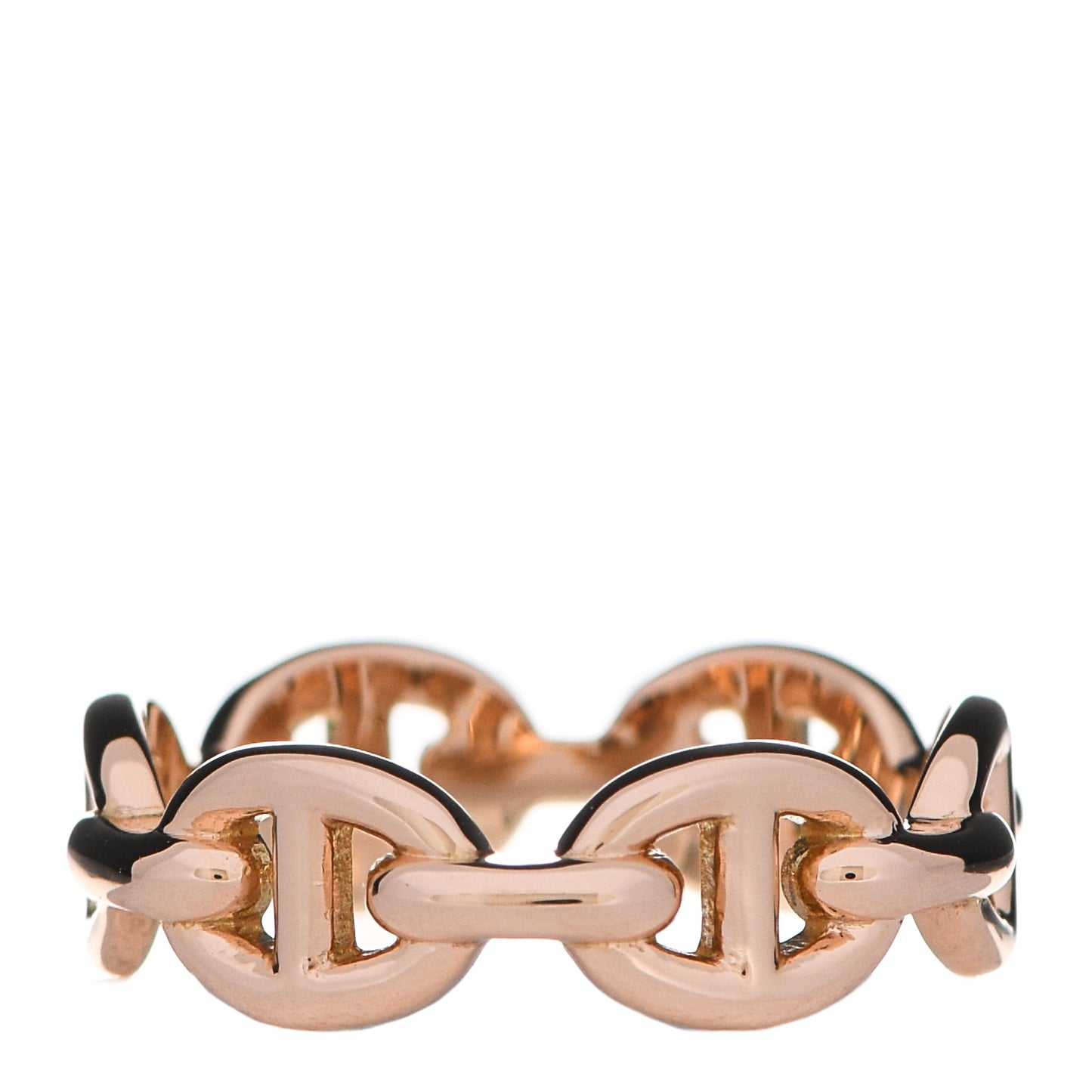 18K Rose Gold PM Chaine D'Ancre Enchainee Ring 50 5.25