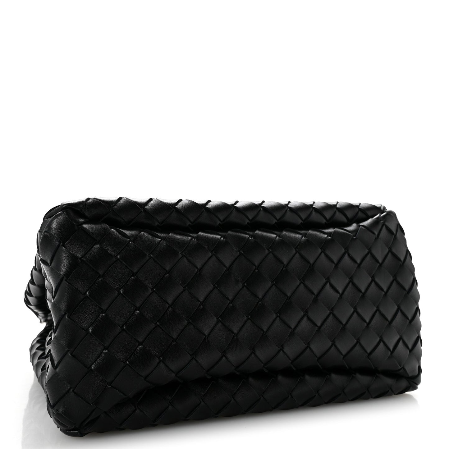 Nappa Intrecciato Small Campana Shoulder Bag Black