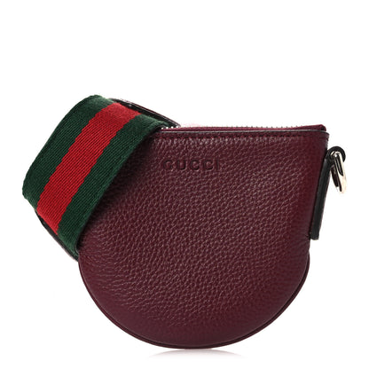 Gucci Pebbled Calfskin Mini B Shoulder Bag Red 1 of 11