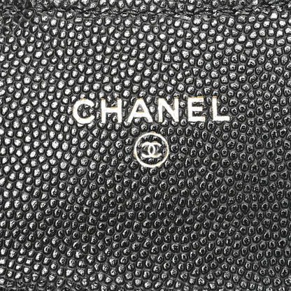 Chanel Caviar Quilted Flap Card Holder On Chain Black 6 of 9
