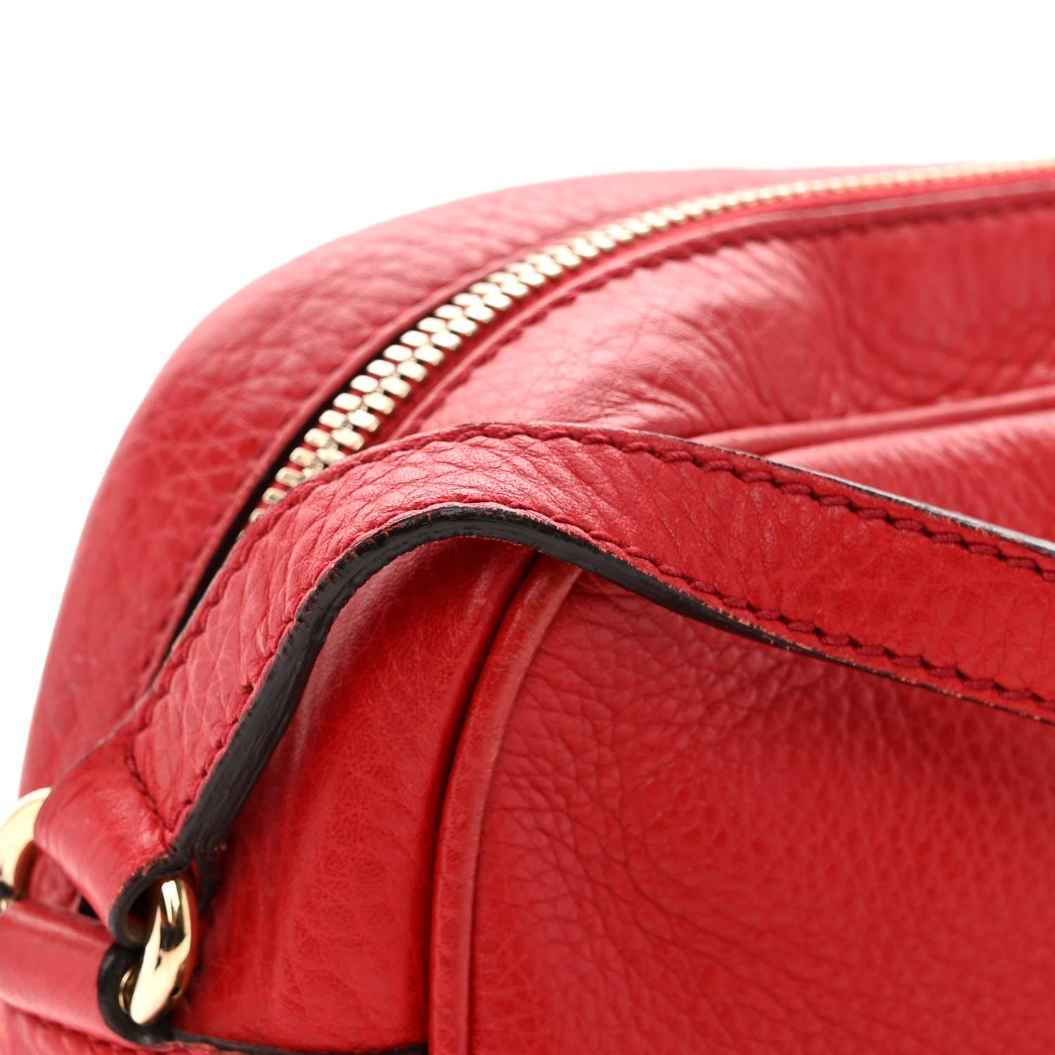 Gucci Pebbled Calfskin Small Soho Disco Bag Tabasco Red 10 of 13