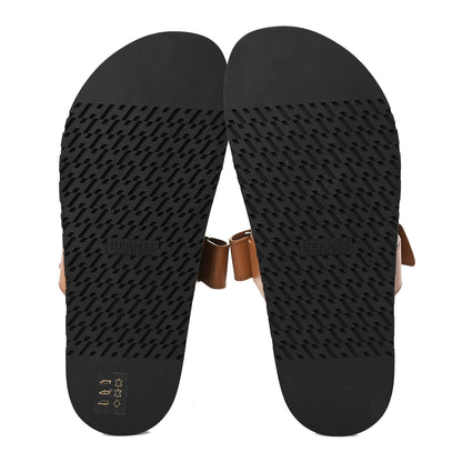 Hermes Calfskin Mens Chypre Sandals 42.5 Gold 5 of 10