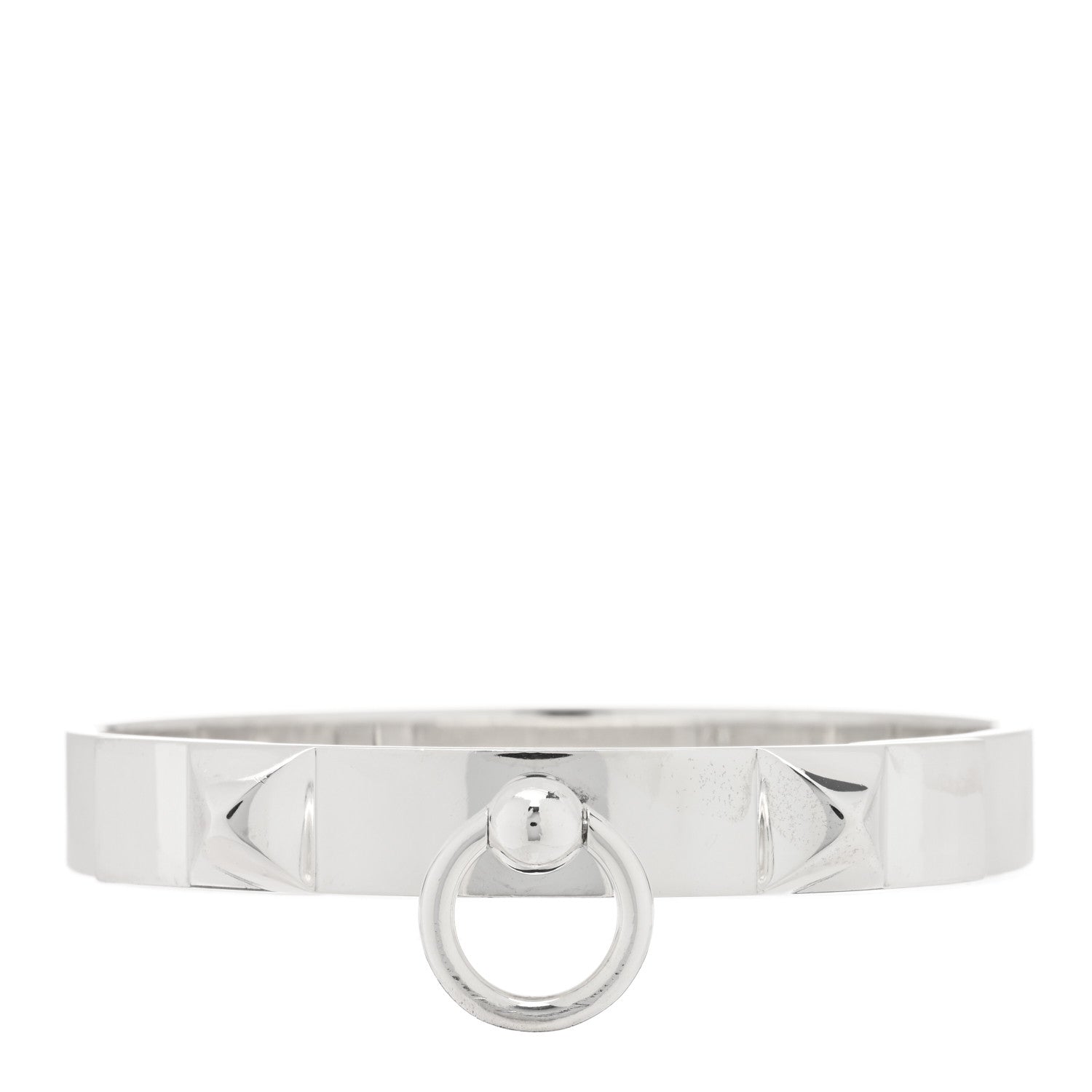Hermes Sterling Silver PM Collier De Chien Bracelet LG 1 of 3