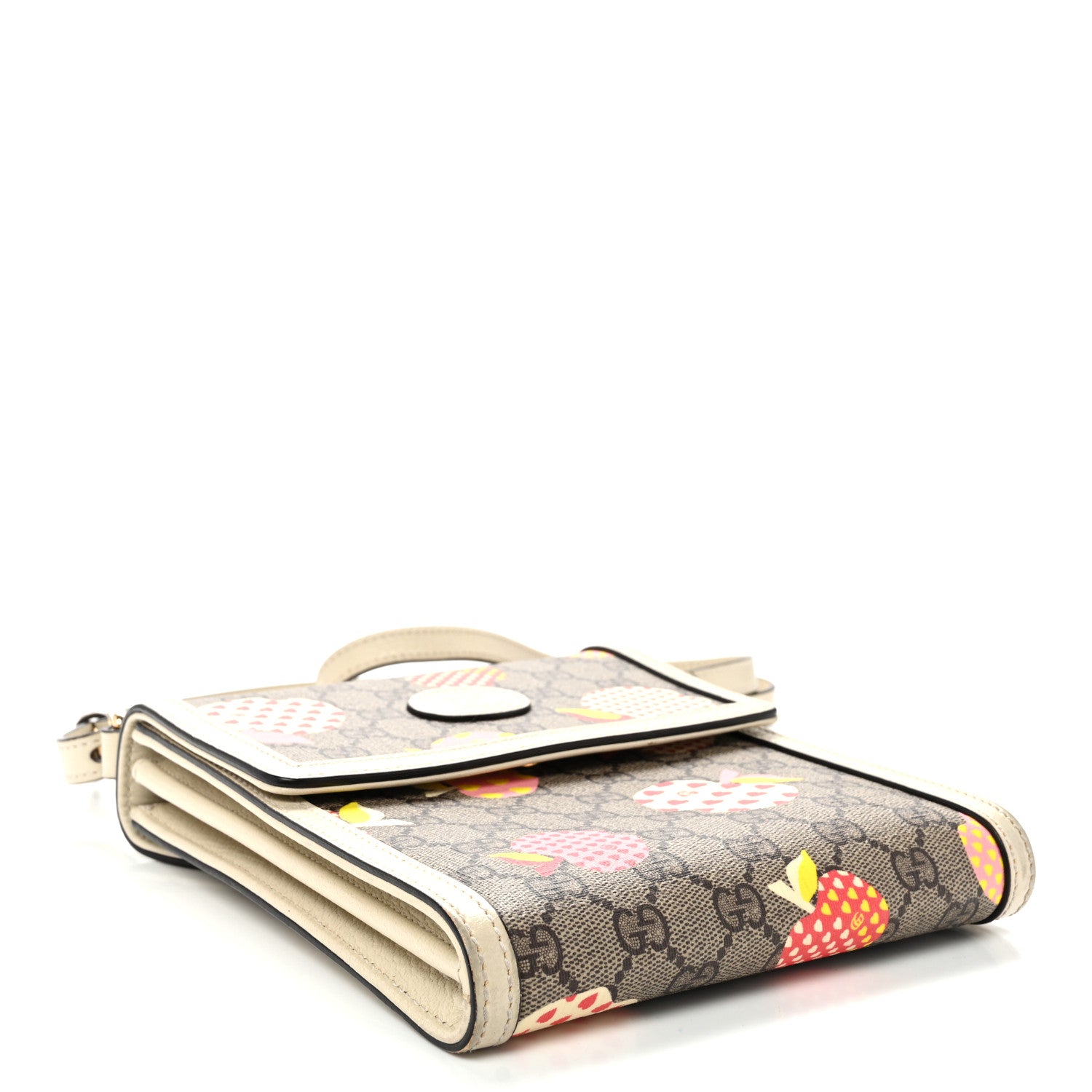 Gucci GG Supreme Monogram Les Pommes Retro Interlocking G Les Pommes Messenger Bag Beige Multicolor Mystic White 4 of 11