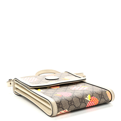 Gucci GG Supreme Monogram Les Pommes Retro Interlocking G Les Pommes Messenger Bag Beige Multicolor Mystic White 4 of 11