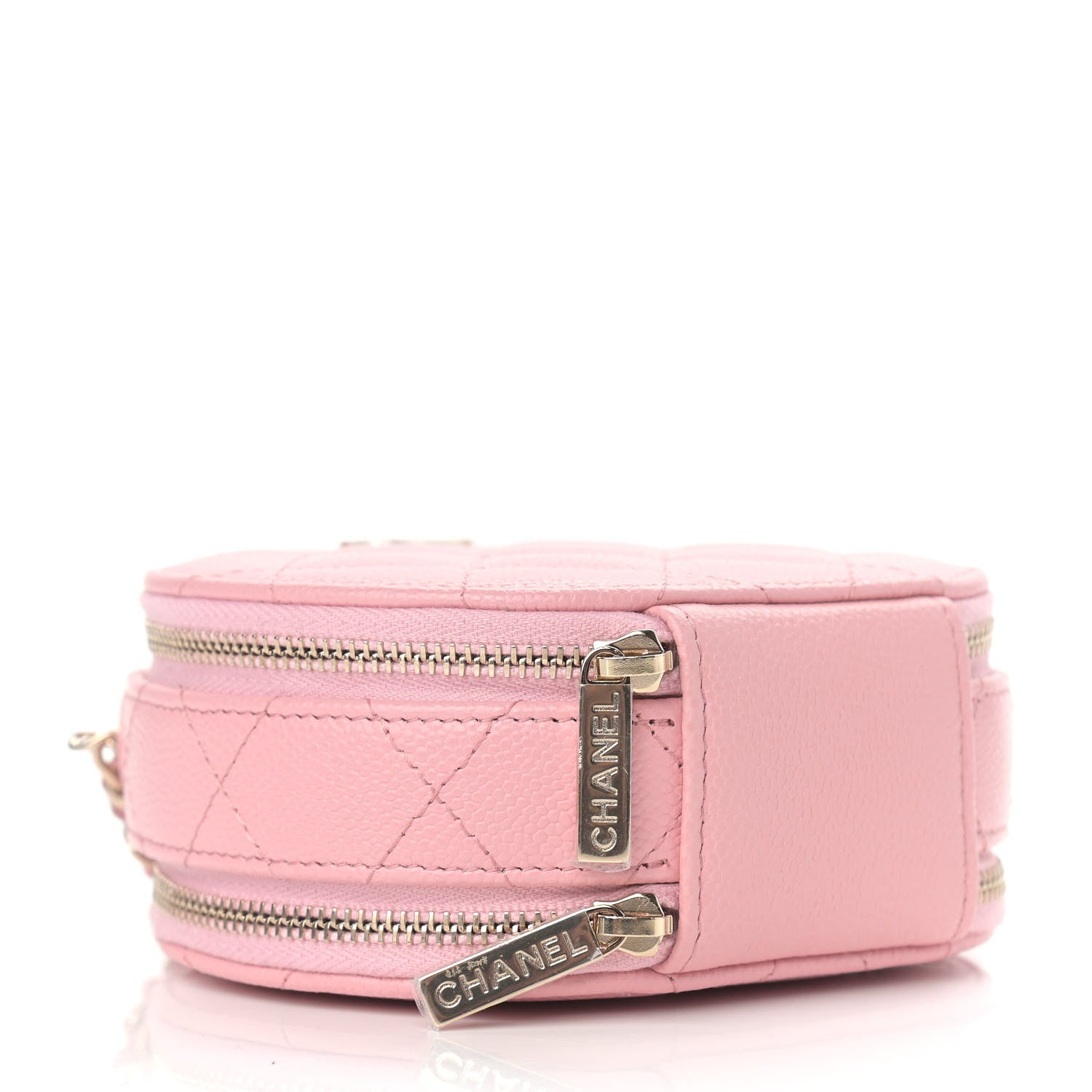 Chanel Caviar Quilted Round Handle With Care Vanity With Chain Pink 4 of 10