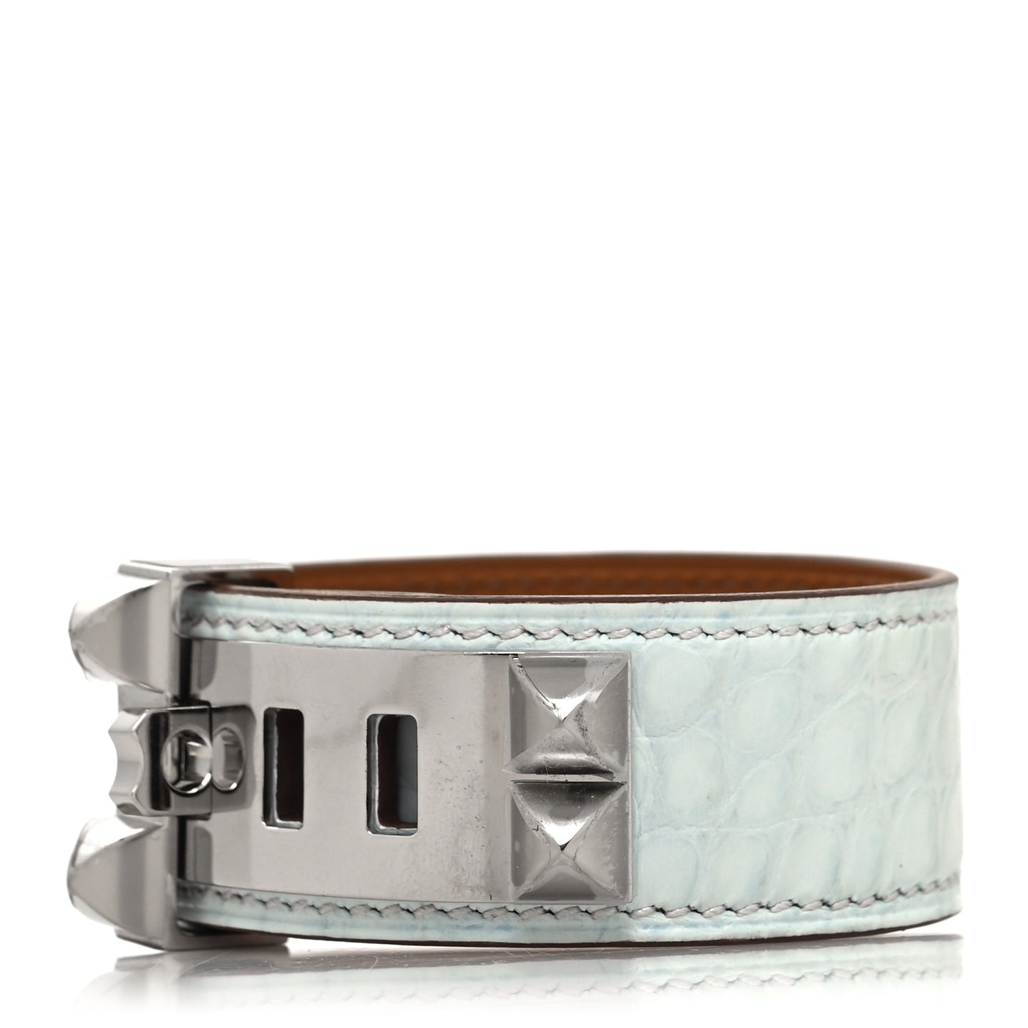 Matte Alligator Collier de Chien CDC 24 Bracelet T2 Bleu Brume