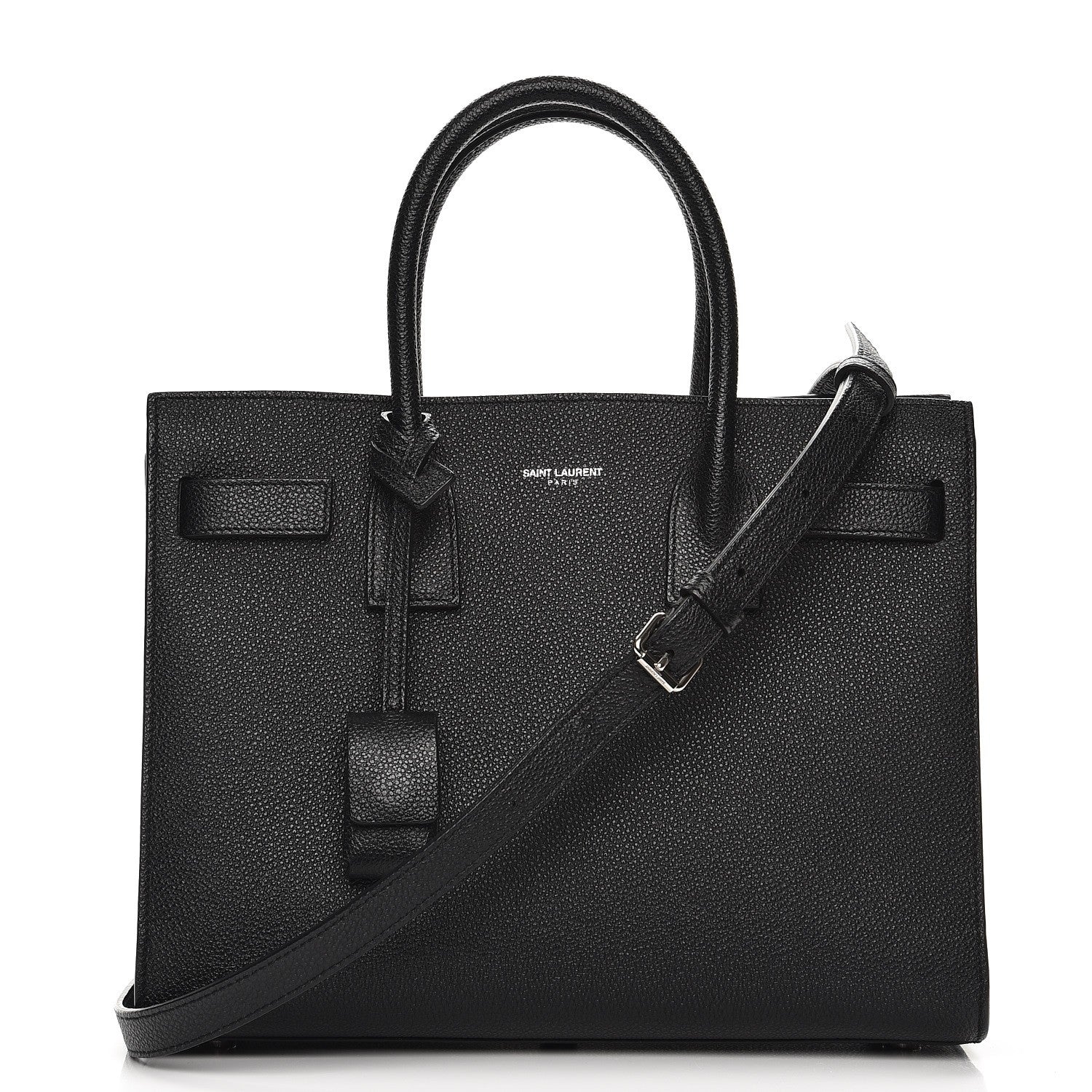 Saint Laurent Grained Calfskin Baby Sac De Jour Black 1 of 9