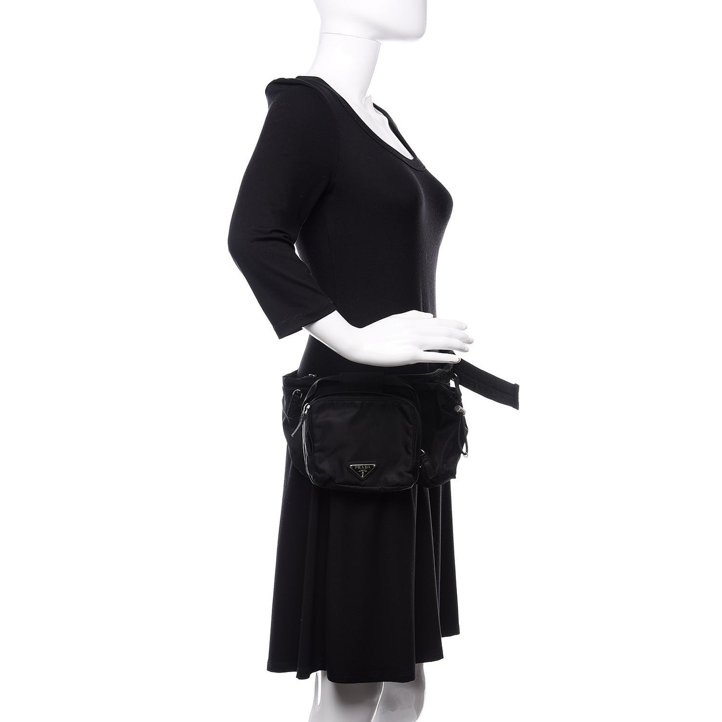 Tessuto Nylon Belt Bag Black
