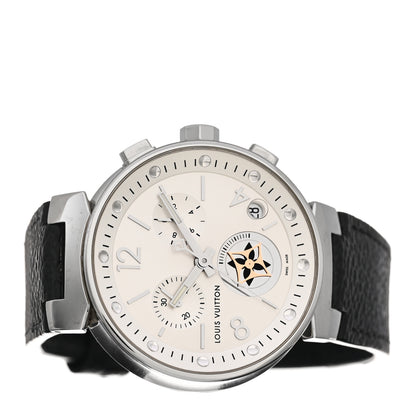 Louis Vuitton Stainless Steel Monogram 40mm Tambour Moon Star Quartz Watch 2 of 4