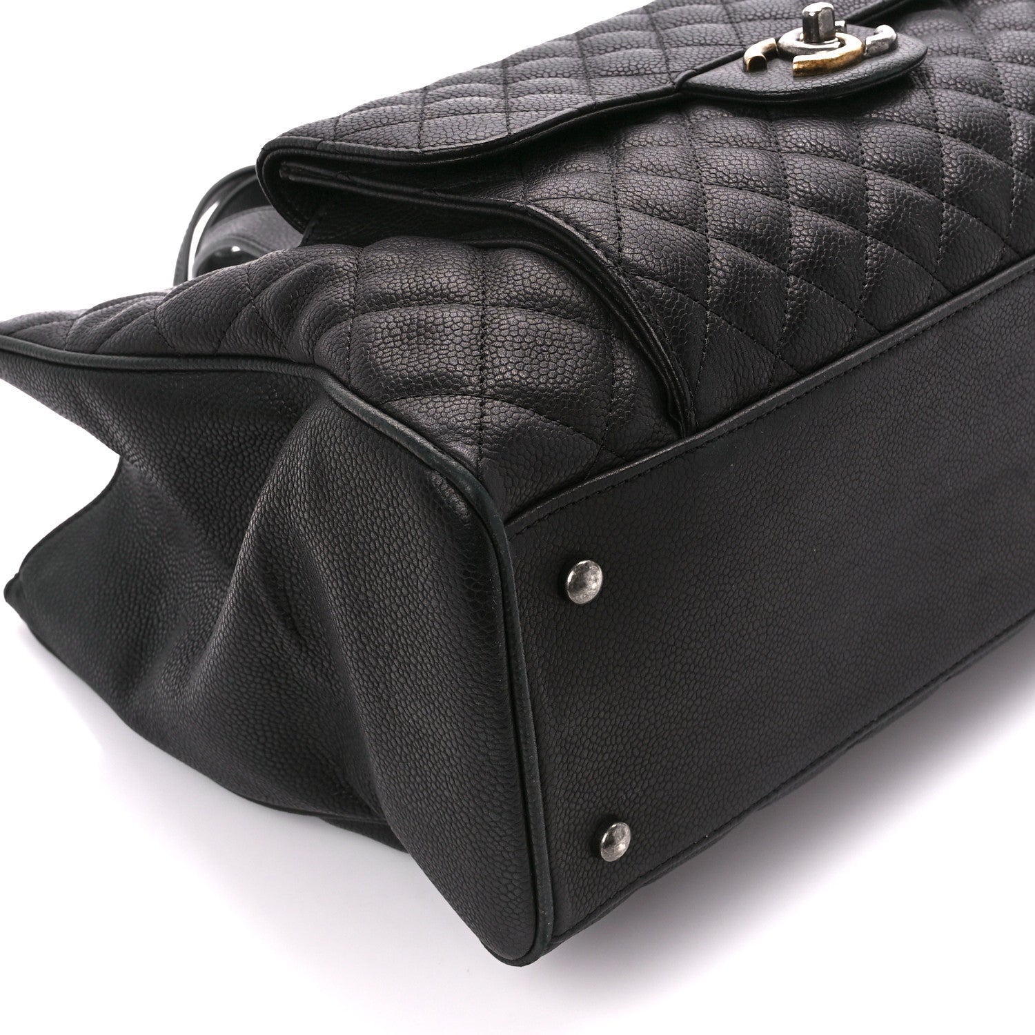 Chanel Caviar Quilted Large Casual Pocket Tote Black 9 of 13