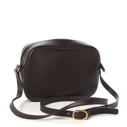 Gucci Textured Calfskin Web Small Webby Bee Shoulder Bag Brown Coffee 3 of 12