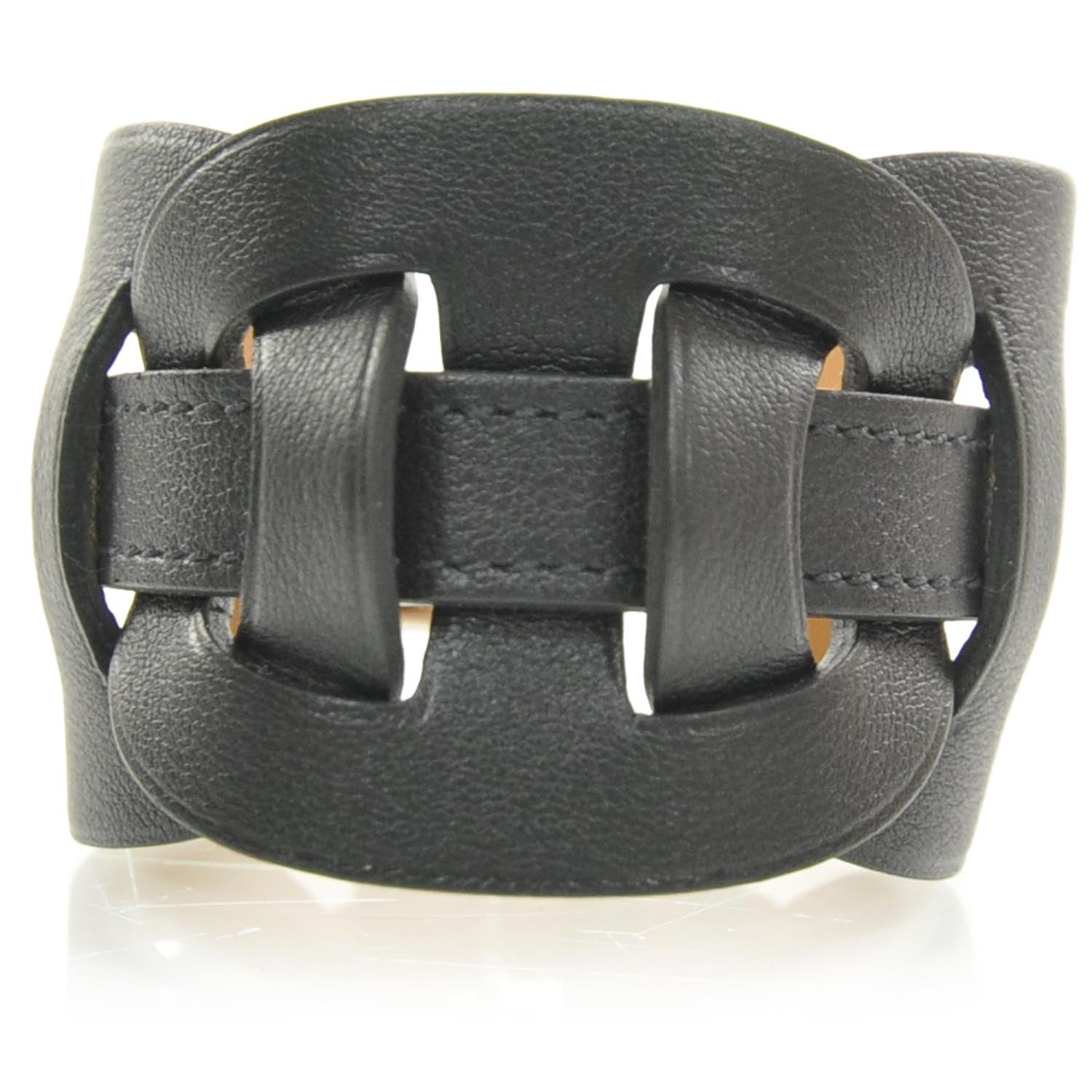 Hermes Swift Leather Fetiche Bracelet Small Black 1 of 5