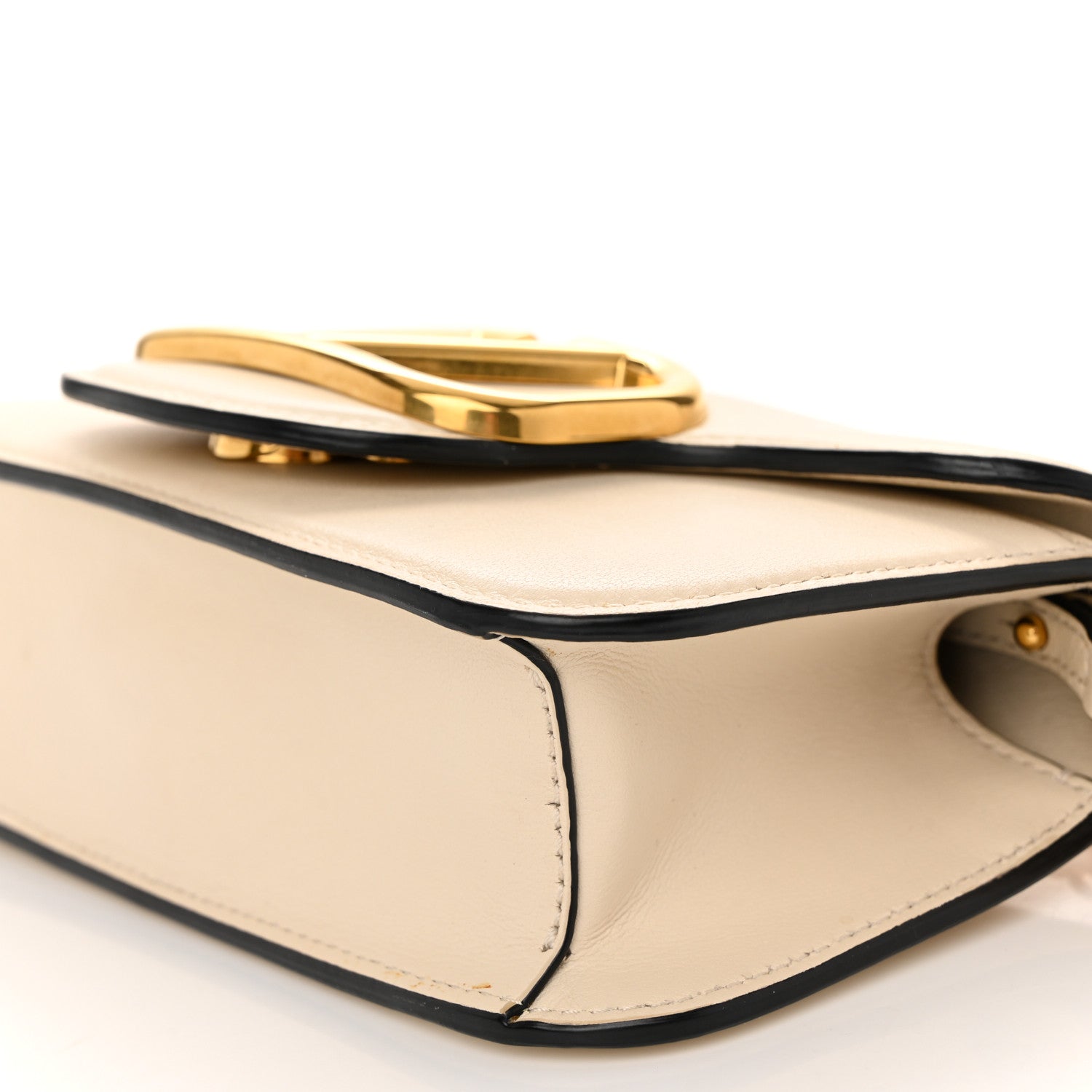Valentino Garavani Calfskin Vlogo Small Loco Shoulder Bag Light Ivory 9 of 9