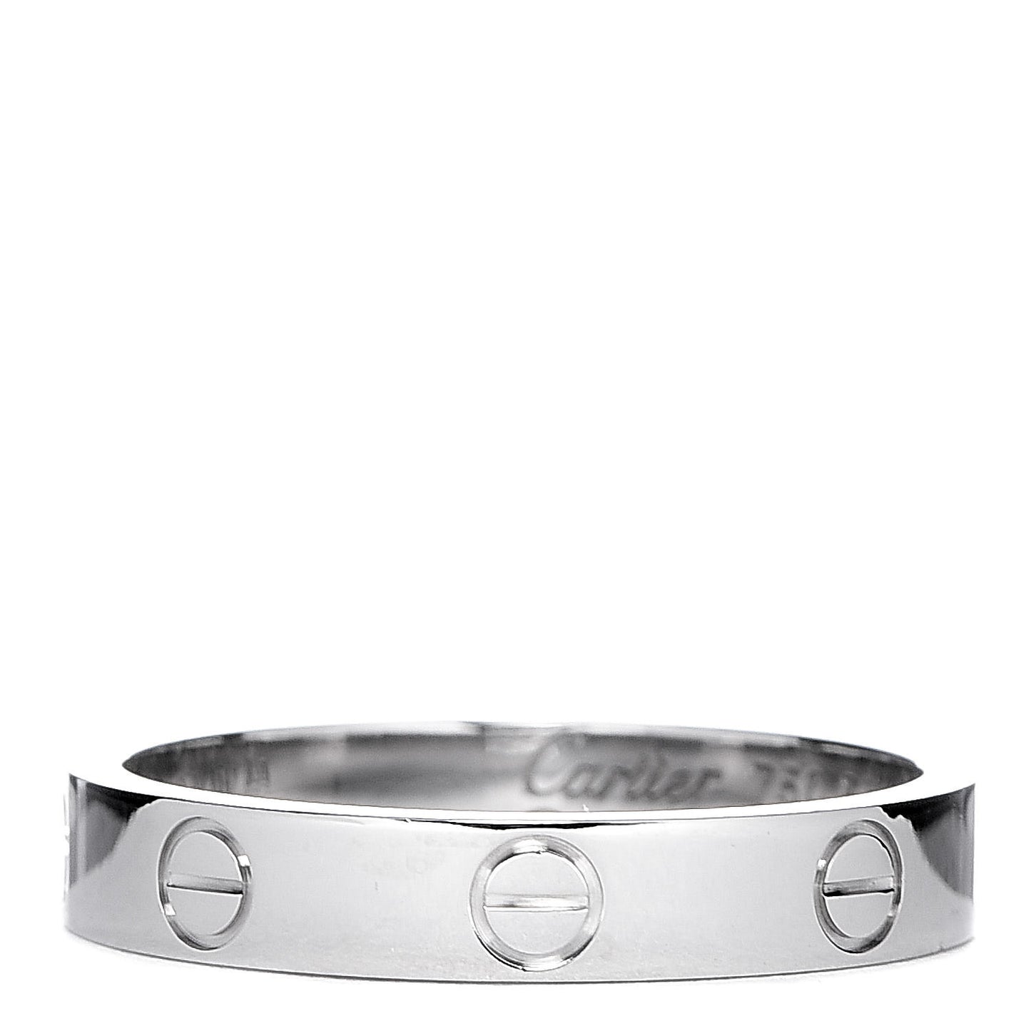 18K White Gold 3.5mm LOVE Wedding Band Ring 56 7.5