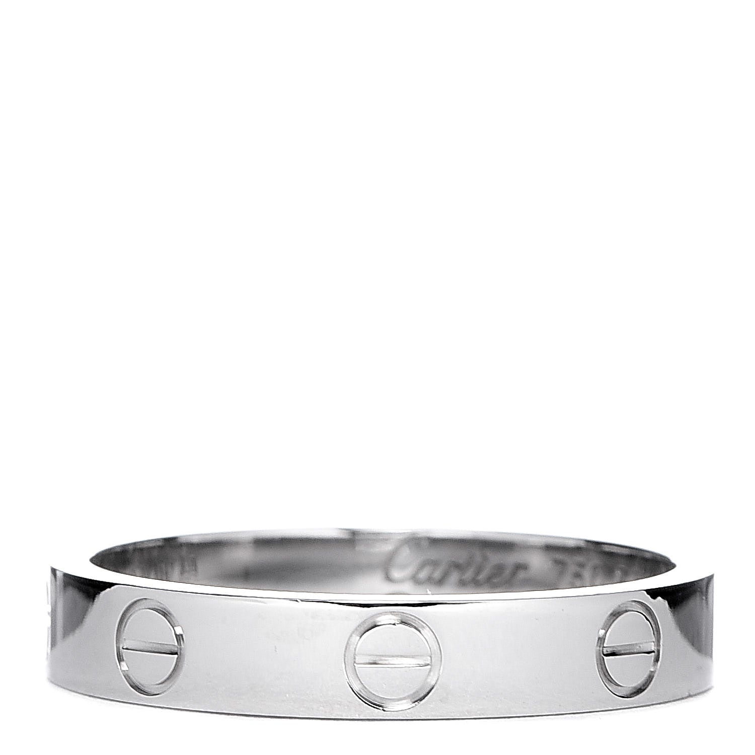 Cartier 18K White Gold 3.5mm LOVE Wedding Band Ring 56 7.5 1 of 4
