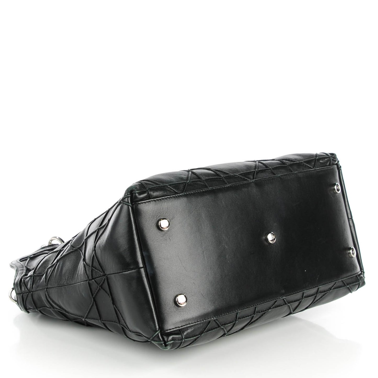 Lambskin Cannage Medium Granville Tote Black