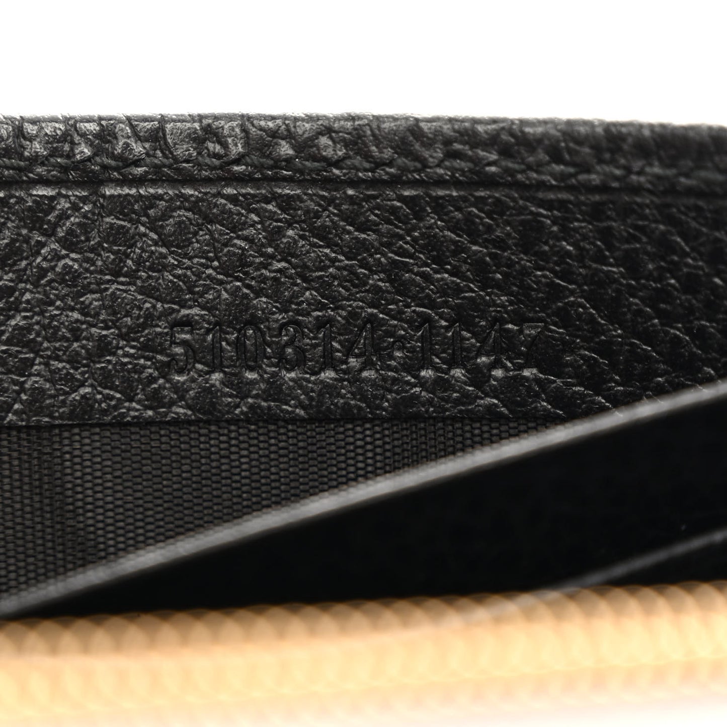Dollar Calfskin Interlocking G Chain Wallet Black