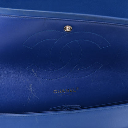 Chanel Patent Quilted Jumbo Double Flap Blue 16 of 20