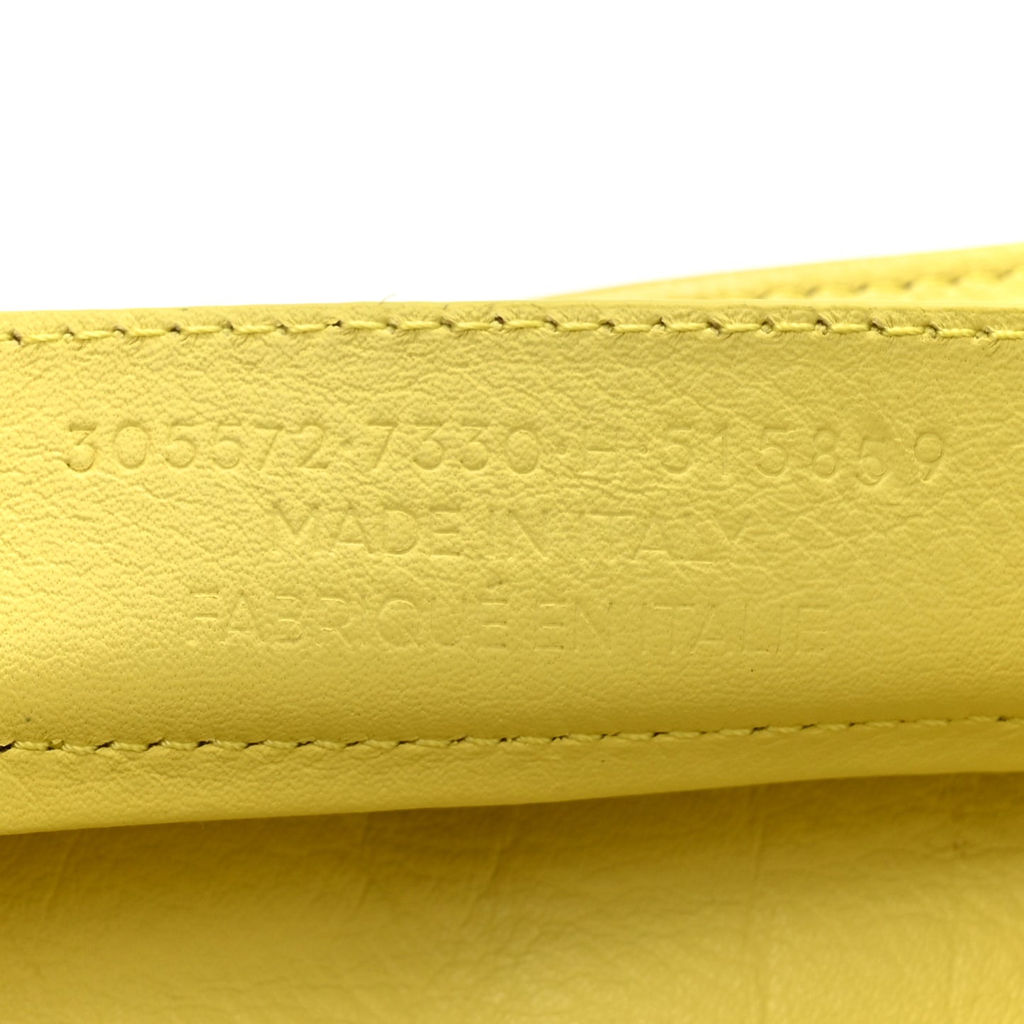 Calfskin Papier Mini A4 Jaune Poussin