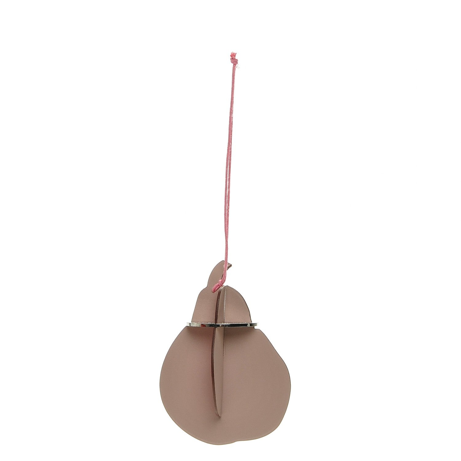 Hermes Epsom Swift Petit H Pear Bag Charm GM Rose Tyrien Argile 3 of 4