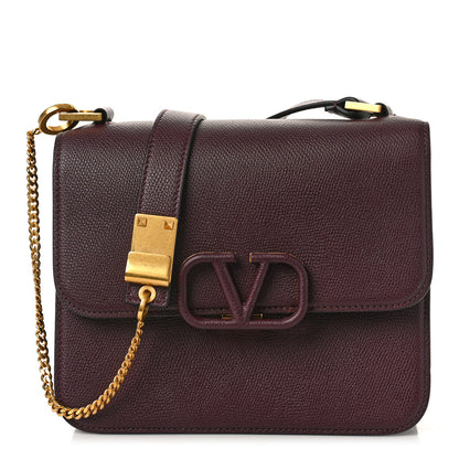 Valentino Garavani Grained Calfskin Large VSling Shoulder Bag Rubin 1 of 8