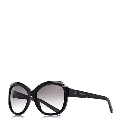 Louis Vuitton Acetate Hortensia Sunglasses Z0485W Black Glitter 1 of 8