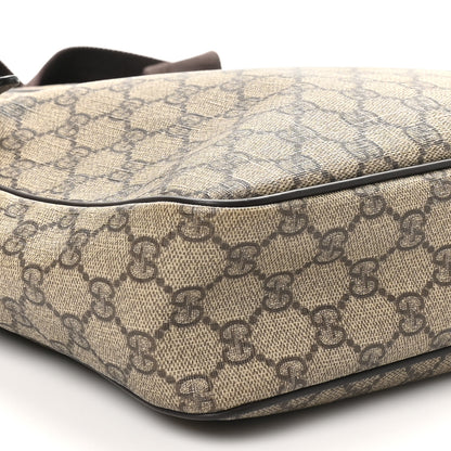 Gucci GG Plus Monogram Selleria Calfskin Medium Messenger Bag Beige Ebony Cocoa Dark Chocolate 8 of 9