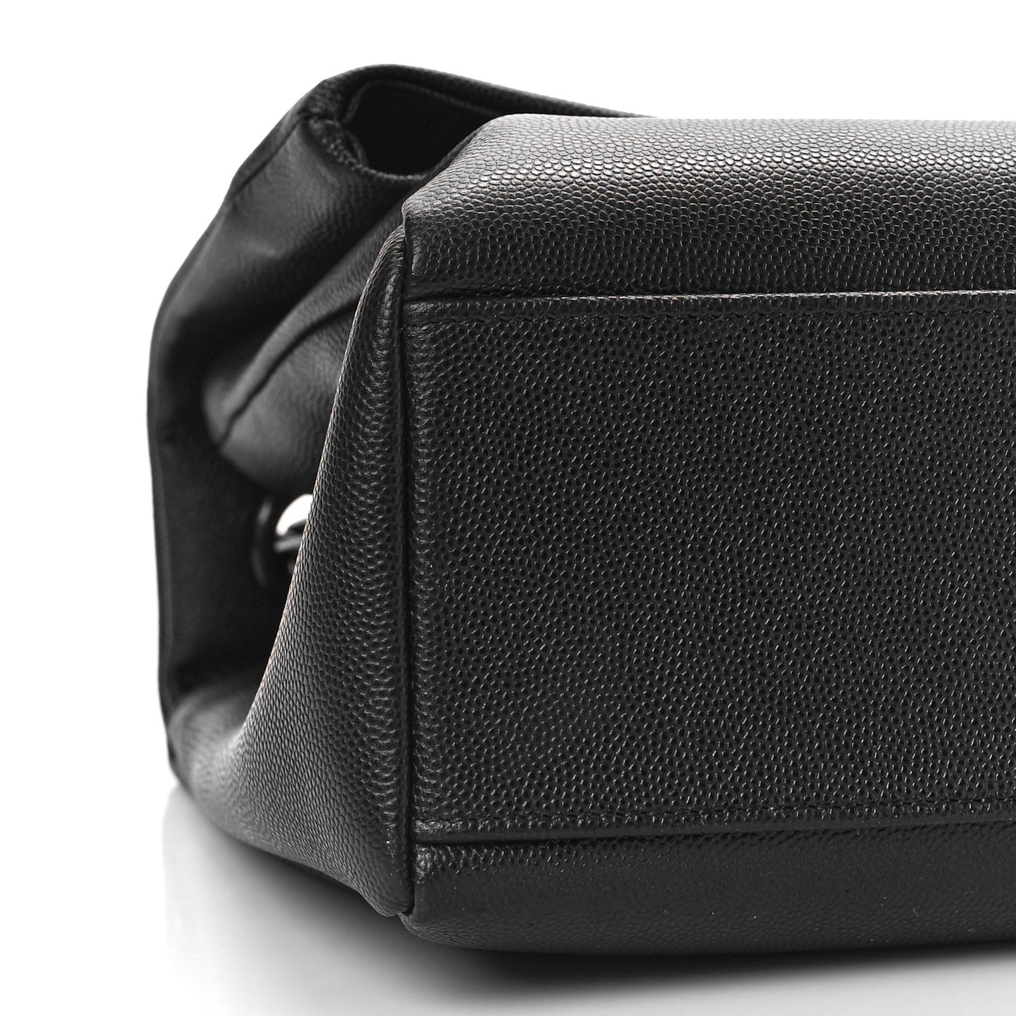 Grain De Poudre Medium West Hollywood Monogram Fold-Over Black
