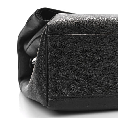 Saint Laurent Grain De Poudre Medium West Hollywood Monogram Fold-Over Black 7 of 8