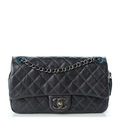 Chanel Caviar Quilted Jumbo Easy Flap Argent 1 of 8