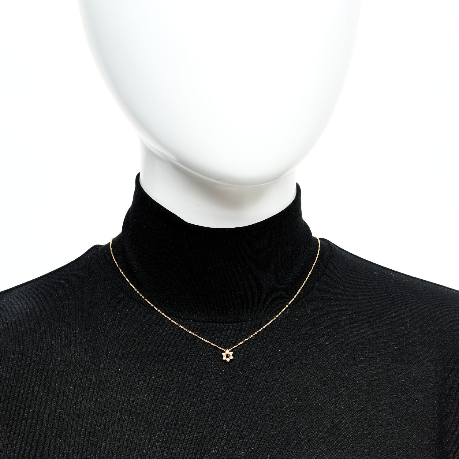 Roberto Coin 18K Yellow Gold Diamond Tiny Treasures Star of David Pendant Necklace 2 of 7