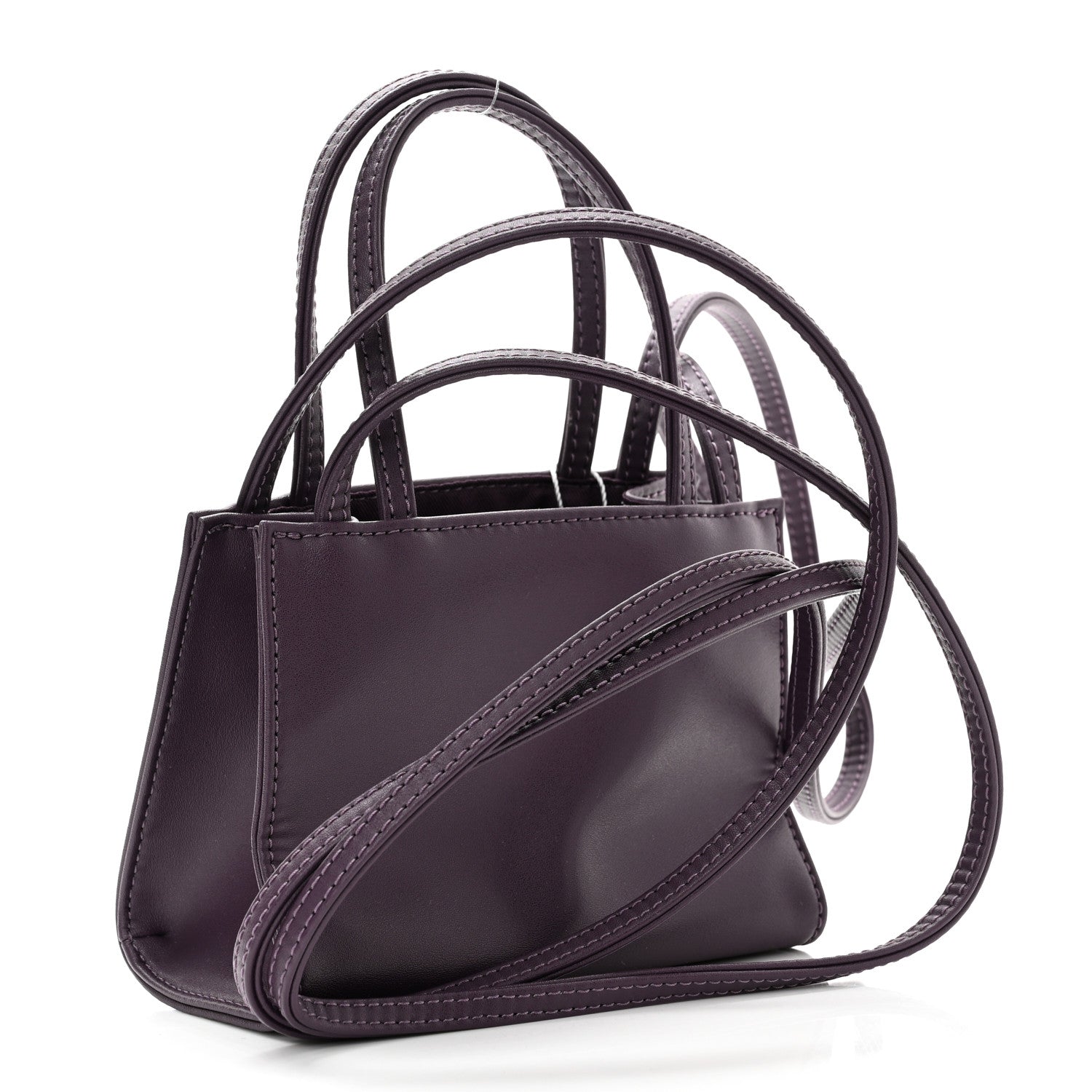 Telfar Vegan Leather Small Shopping Bag Eggplant 3 of 10