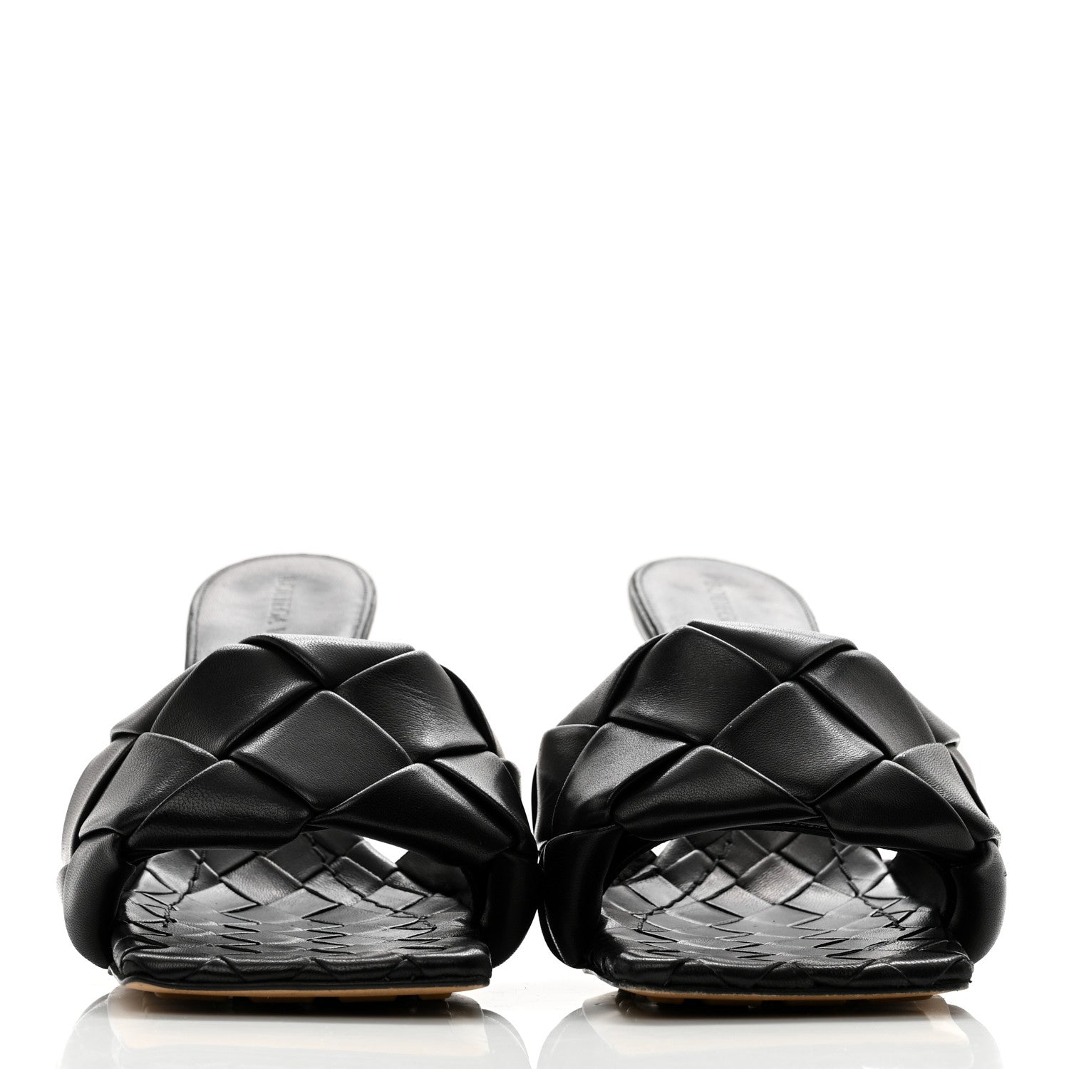 Bottega Veneta Nappa Maxi Intrecciato Lido Mule Sandals 39 Black 2 of 11